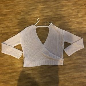 Forever 21 long deep V long sleeve top